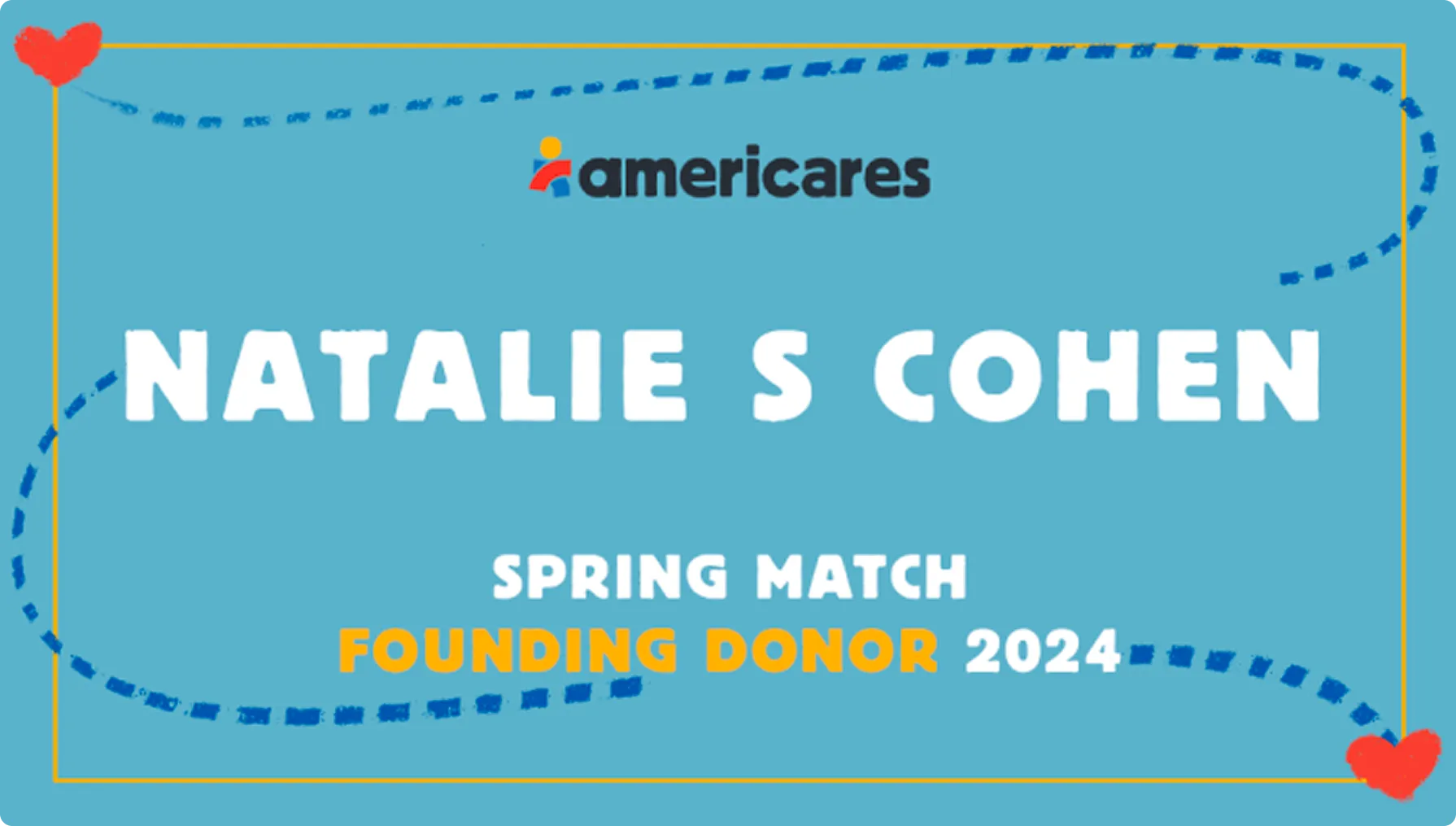 A digital supporter card for Americares.